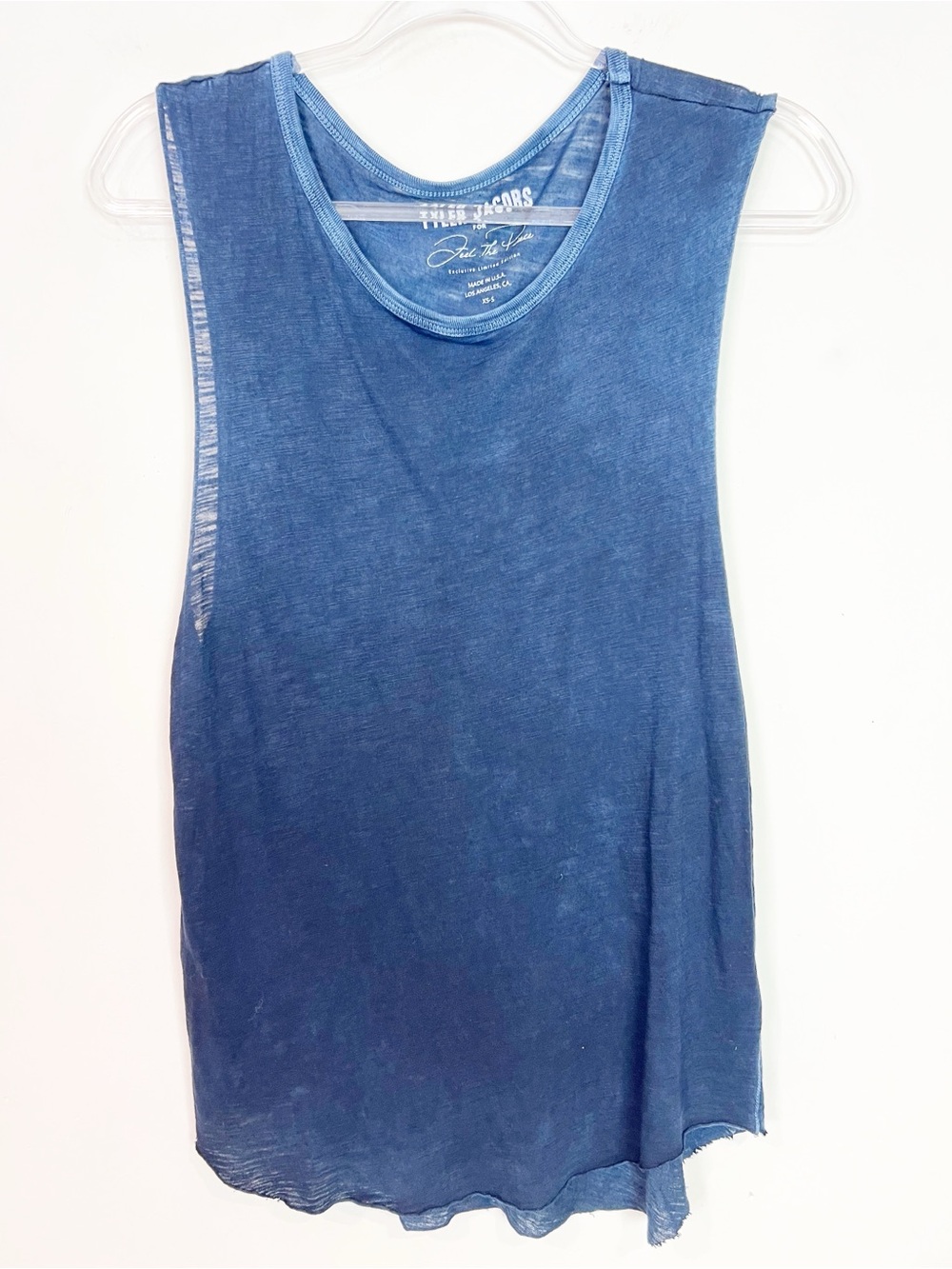 TYLER JACOBS FOR FEEL THE PIECE NAVY BLUE SLEEVELESS TANK TOP WOMENS SZ XS/SMALL